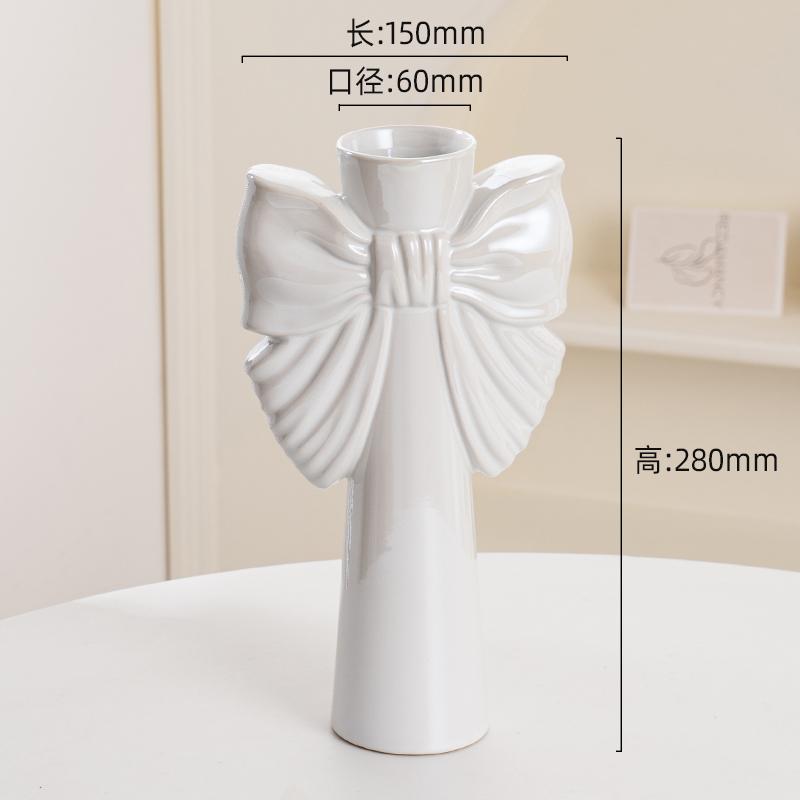 Современная минималистичная керамическая ваза-бант 28 см, Идеальное украшение для офиса и гостиной, Идеально подходит для гидропонных растений и домашнего декора