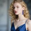 Изысканные Серьги Модные Листовидной Формы  Серьги Лесного Стиля Sweettrendy  Очень Блестящие Элегантные Серьги