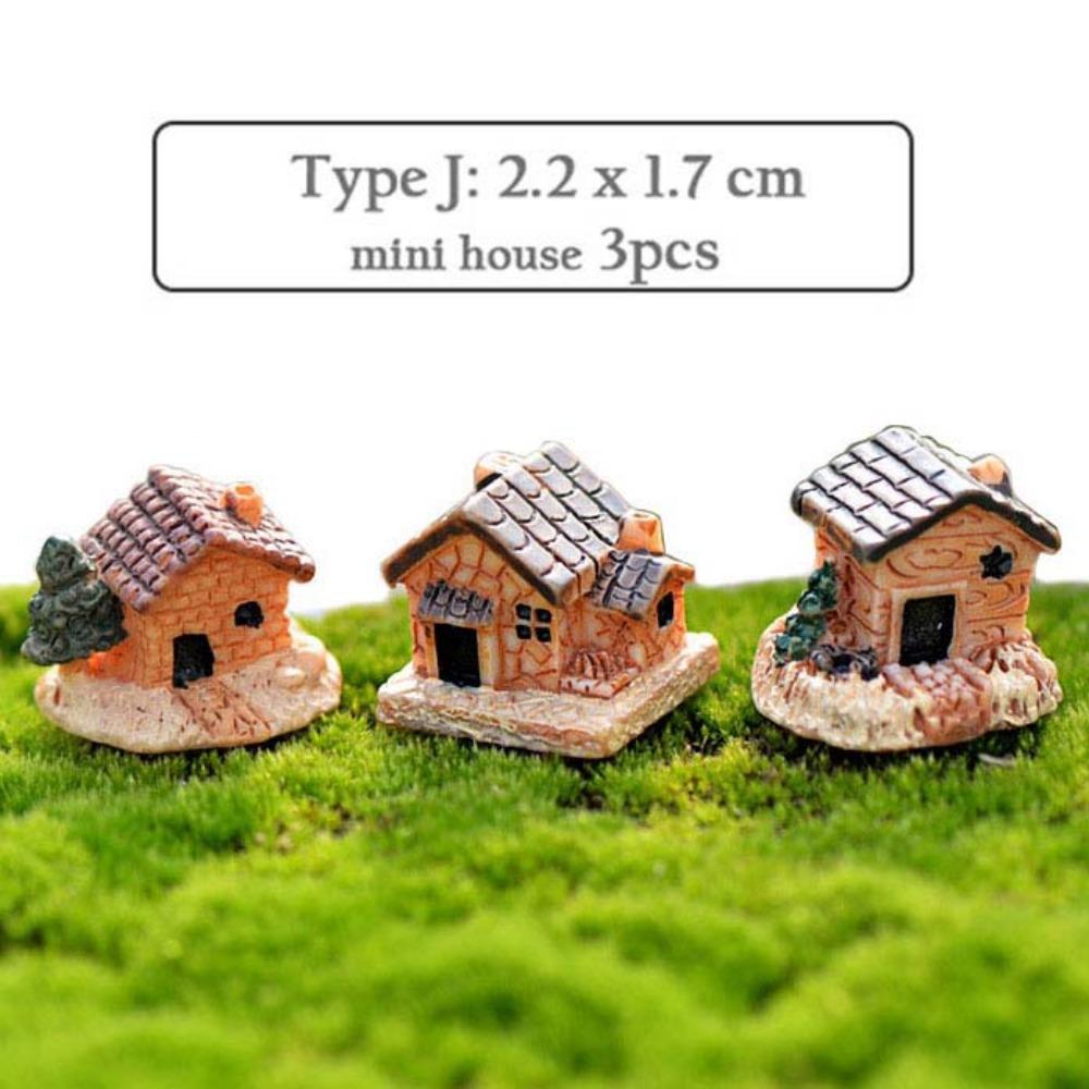 Vintage Decorative Figurines Mini House Water Fountains Flowerpot Fairy Garden Miniatures/Terrarium Pet Home Decor Ornaments DIY