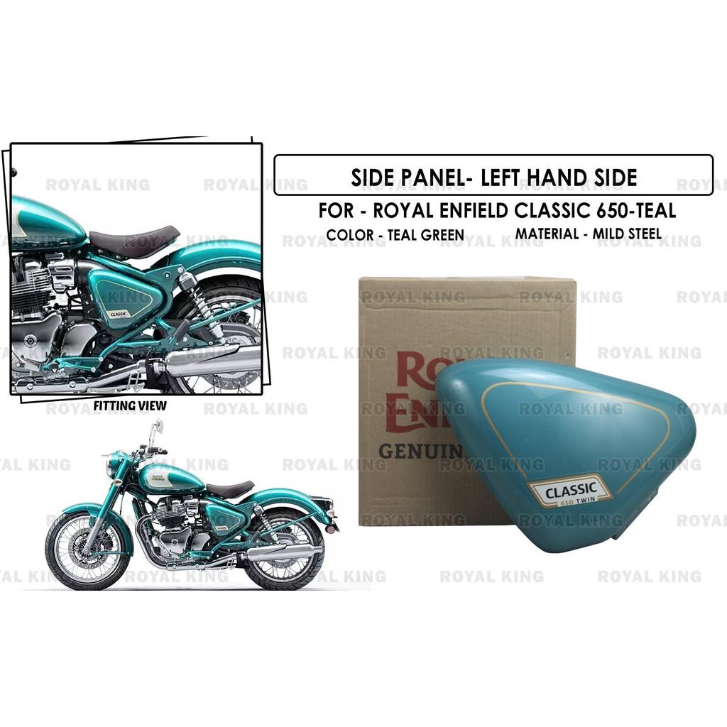 For Royal Enifeld Classic "650 Left Side Panel Teal Green"