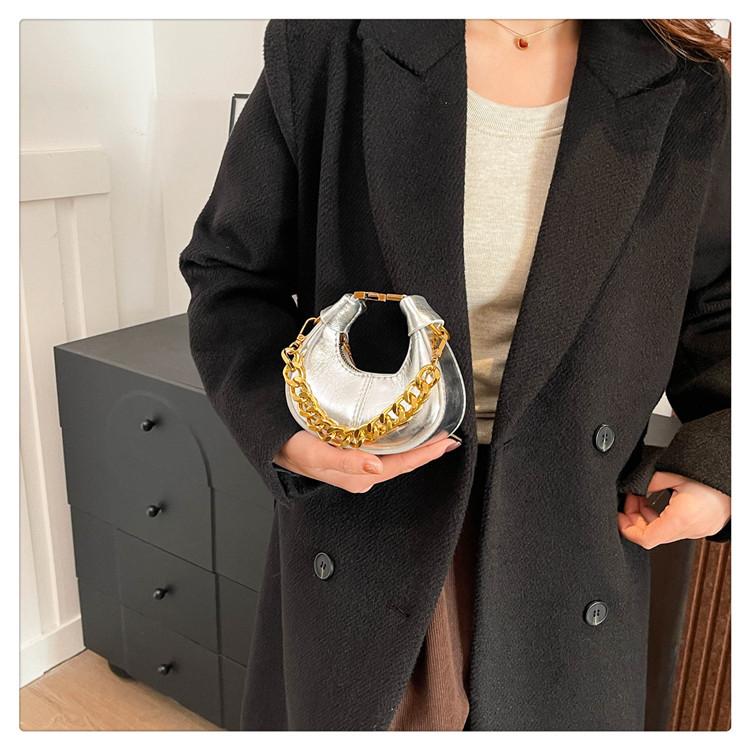 Новая мини-сумка в форме полумесяца на осень и зиму, ретро-масляный шарм!