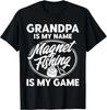 Vintage Grandpa Magnet Fishing Is My Game Magnet Fishing Gift Unisex T-Shirt