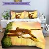 3Pcs Pikachu Grass Bedding Set Soft Fabric Duvet Cover Pillowcases Home Xmas Halloween Gift 1 Duvet Cover 2 Pillowcase S1473