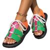 Summer New Roman Sandals for Women Large Size Cross Strap Color Matching Sandals for Women Retro Sandals