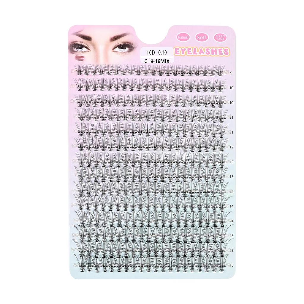 60/280Pcs Individuals Eyelash Extension 10-40D Volume DIY Cluster Eyelashes Natural False Eyelashes Fluffy Dramatic Faux Lashes