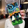 Прозрачный чехол для Apple iPhone 12 11 13 Pro Max mini XS X XR 6 7 8 Plus SE Чехлы Кот Ван Гог Звездная ночь Картина маслом