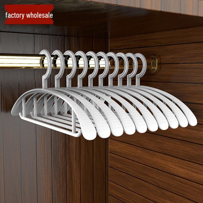Extra Thick Non-Slip Wide Shoulder Hanger for Adult & Student Clothes, Non-Marking Plastic Design