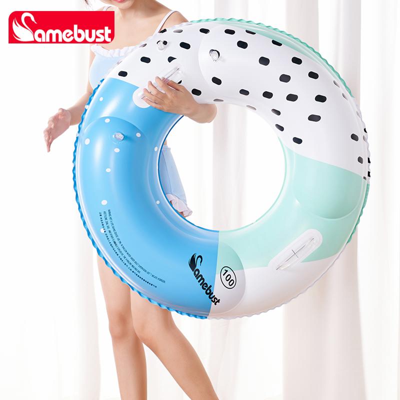 Camebust Три-воздушных подушки плавательный круг для взрослых надувной спасательный круг большой плавающий круг Macaron взрослый круг для начинающих плавательные трубки