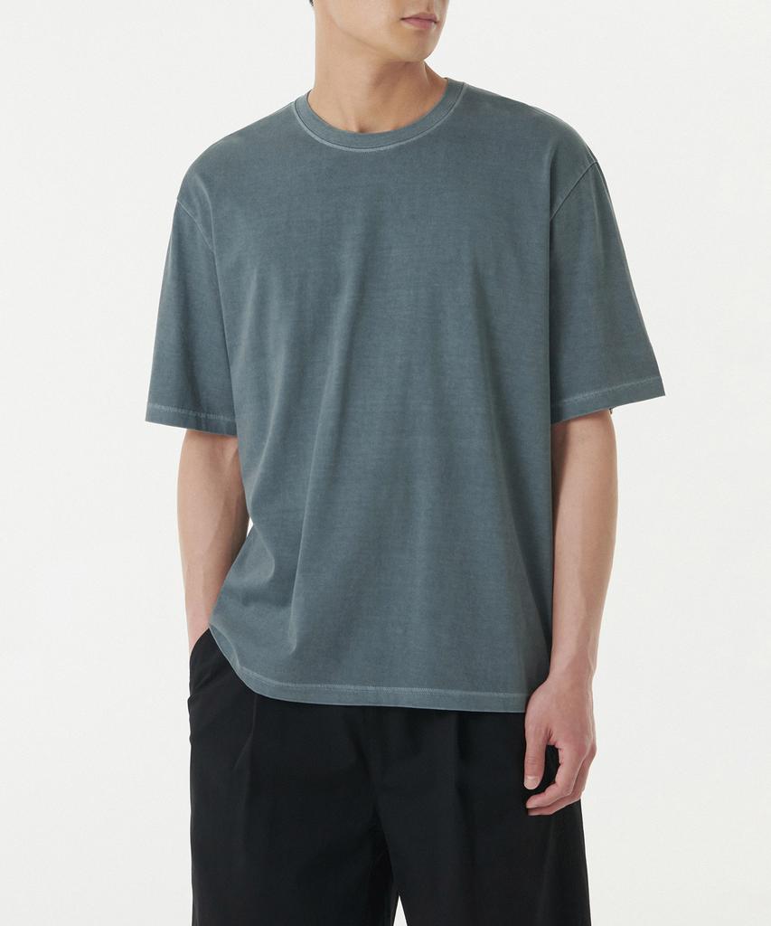MUSINSA STANDARD Pigment Relaxed Crew Neck T-Shirt [Peacock Blue]