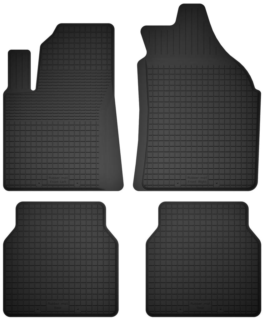 Rubber car mats, set of 4, universal for: Opel Crossland X crossover (2017-)