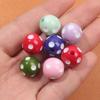 5/10/20 шт. креативных персонализированных точечных разноцветных декоративных бусин из смоляного материала, персонализированные круглые бусины, сплошные цветные интервальные бусины