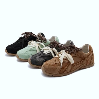 Женские кроссовки в стиле ретро, ​​немецкая спортивная обувь, женская контрастная повседневная обувь на плоской подошве, женская обувь