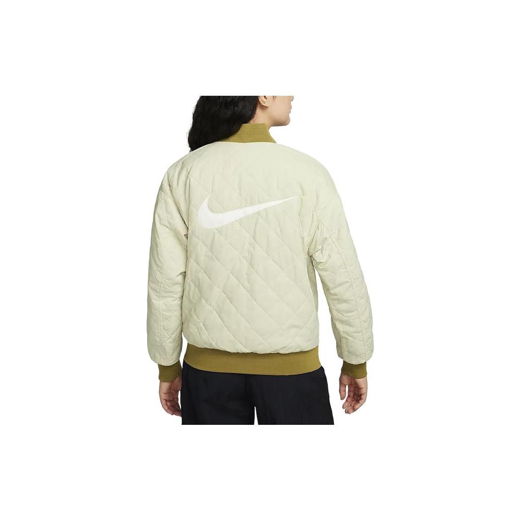 Nike Sportswear Reversible Casual Zip Jacket Women Jackets Light-Olive-Green Grey DV7877-307