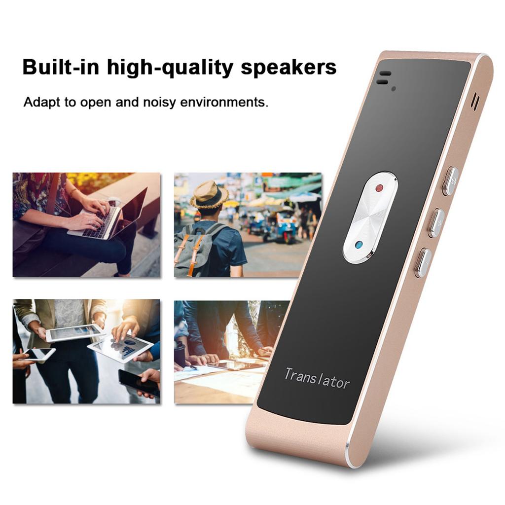New T8S Intelligent Translator Multilanguage Two Way Real Time Interpretation Translator(Gold)