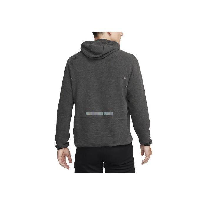 Nike Толстовка с капюшоном Dri-Fit Running Division, однотонная, с отверстиями для больших пальцев, повседневная, с длинным рукавом, мужская, темно-серая FB6865-010