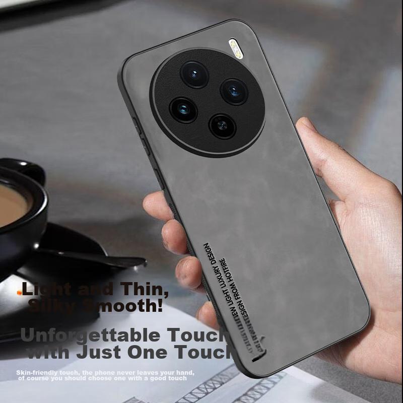 Vivo X100s Phone Case, Vivo X100s Protective Cover, Upgraded Skin-Like Matte Lens Full Protection Personalized Silicone Case - Smoke Gray
