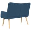 2 Seater Sofa Blue 115 x 61 x 87 cm Fabric