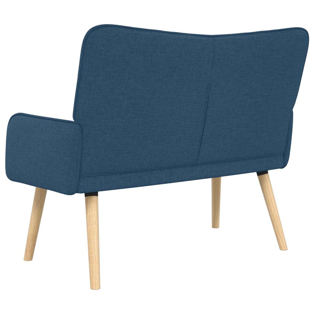 2 Seater Sofa Blue 115 x 61 x 87 cm Fabric