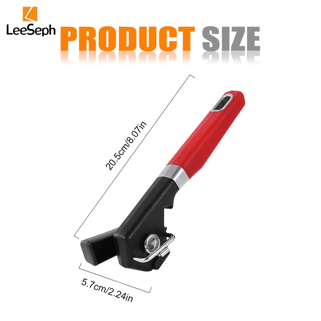 Leeseph Can Opener, Portable Stainless Steel Cutting Can Opener Side Cut Design with Magnet, for Home Restaurant Kitchen Tool