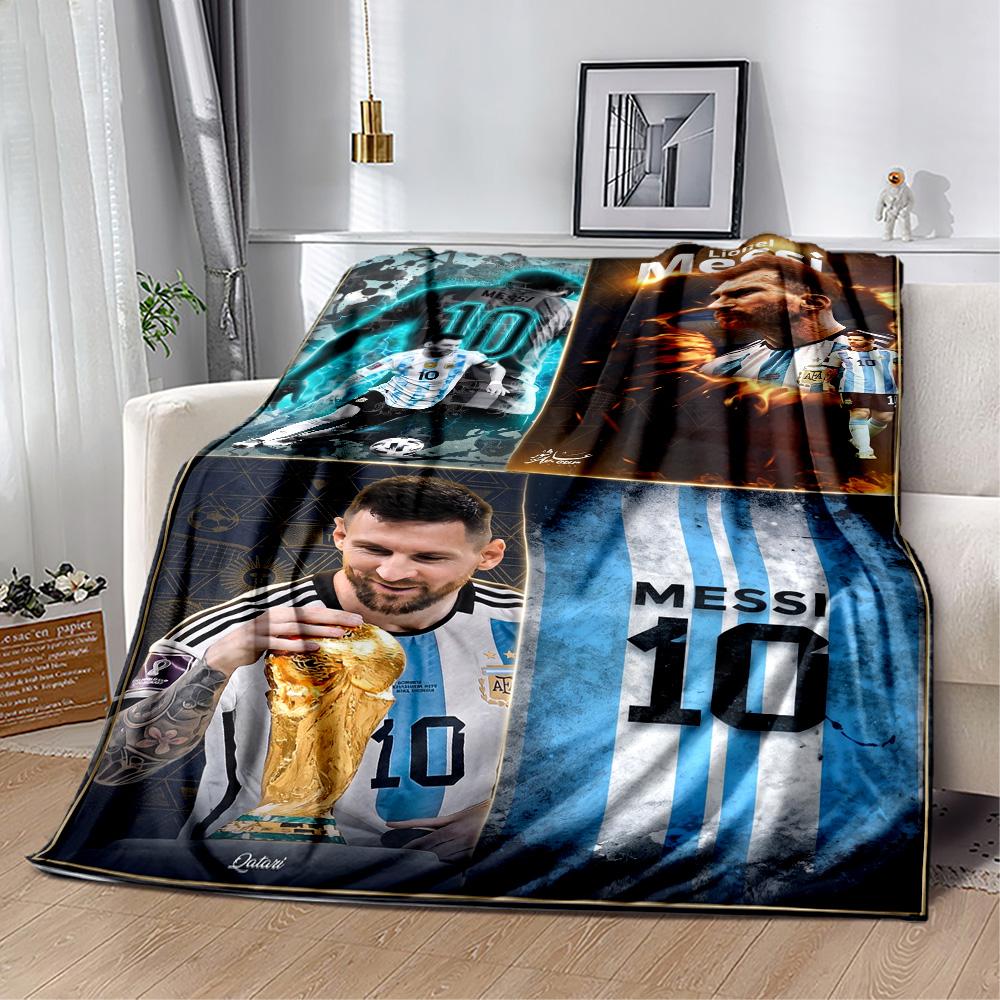 Messi 595 Blanket Soft & Cozy Perfect for Livingroom Office Chair Sofa for All Seasons Digital Print Best Holiday Gift for Friends Family