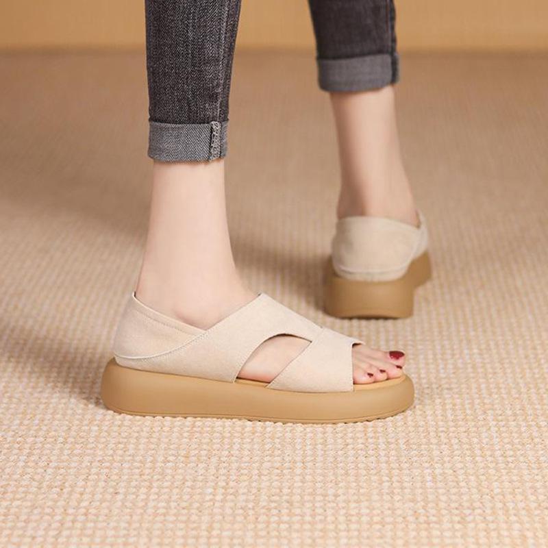 Босоножки на плоской подошве большого размера с сумкой на каблуке, женские, новые, летние, ретро, ленивые, два способа носки, повседневные, пляжные туфли для женщин