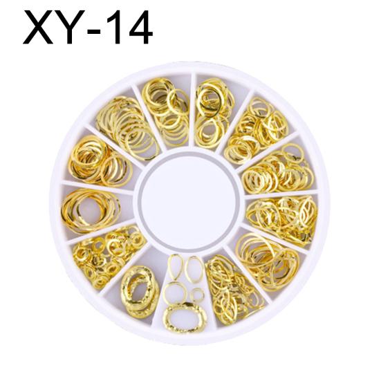 3D Metallic Metal Rivet Heart Moon Star Nail Tips Decorations Manicure Tools