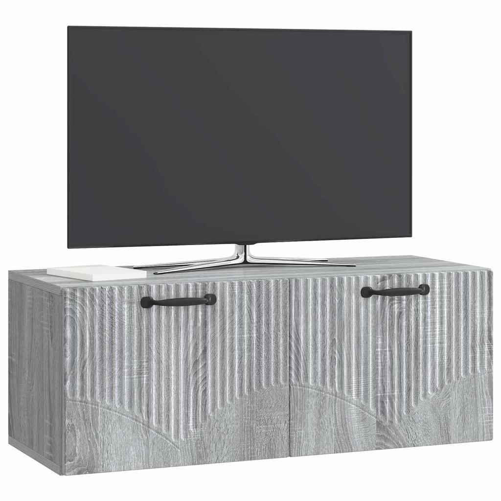 Wall Mounted TV Cabinet Grey Sonoma 78.5 x 31 x 30 cm