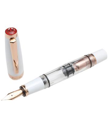 Перьевая ручка Twisby Diamond Mini в белом розовом золоте 2
