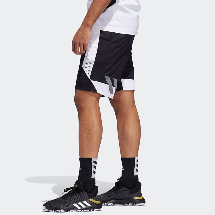 adidas Баскетбольные Шорты Мужские Черные Умеренно Прямые Брюки DZ5819