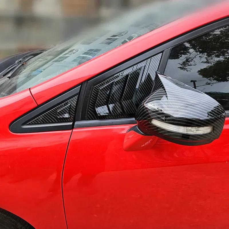 Для Honda Civic Седан 9-го поколения 2012-2015 АБС-пластик Окно Четверть Передний Жалюзи Накладка Вентиляционное отверстие Боковое Жалюзи Отделка Автомобильный Клей