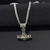 1pcs Thor"s Hammer Mjolnir Pendant Necklace Viking Scandinavian Norse Viking Necklace