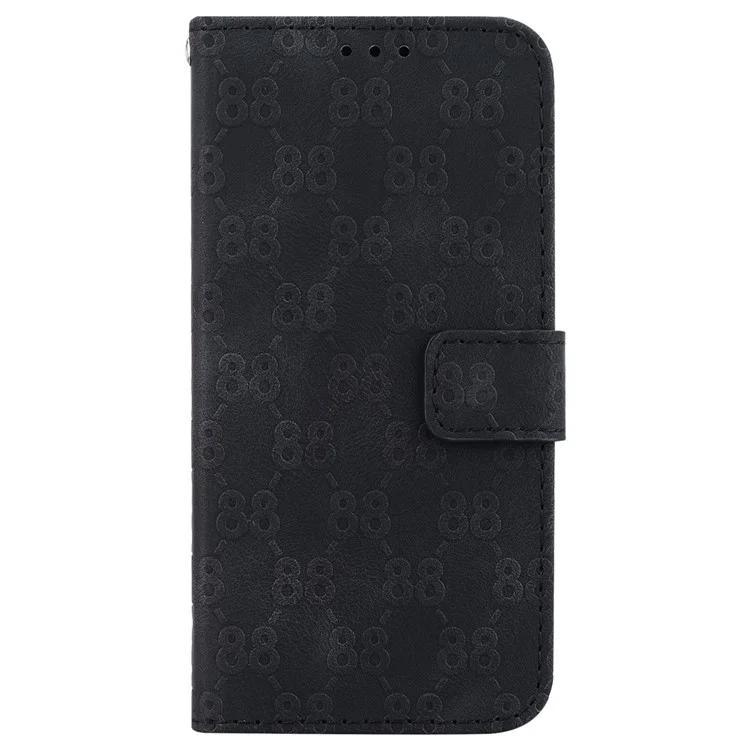 Shockproof Leather Cover for Honor 90 Pro Double 8-Shape Imprinted Wallet Stand Phone Case