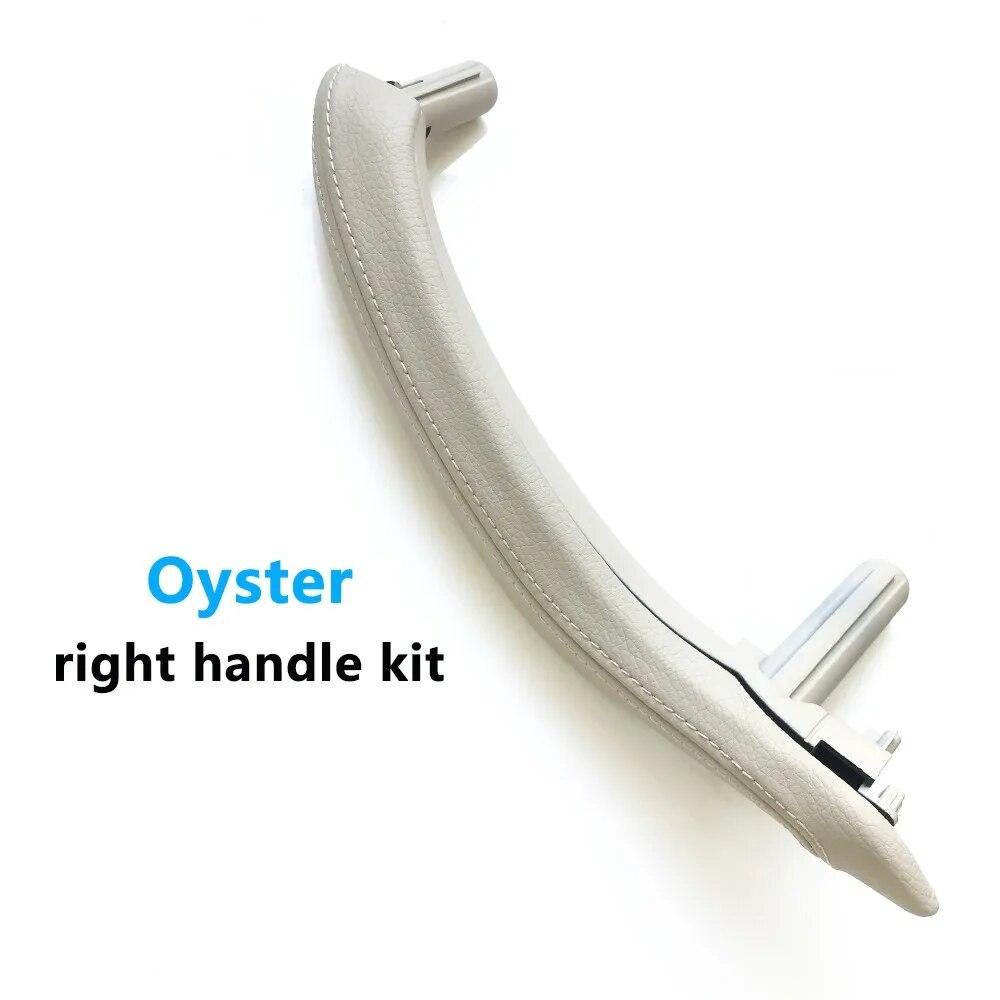LHD Car Interior Left Right Passenger Door Pull Handle With Outer Leather Cover Trim Replacement For BMW X5 X6 F15 F16 2014-2018