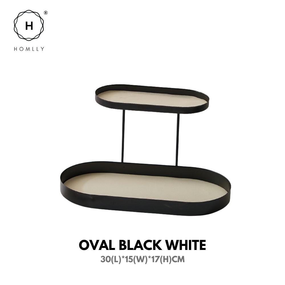 Homlly Lako Double Tier Desk Display Storage Tray Rack