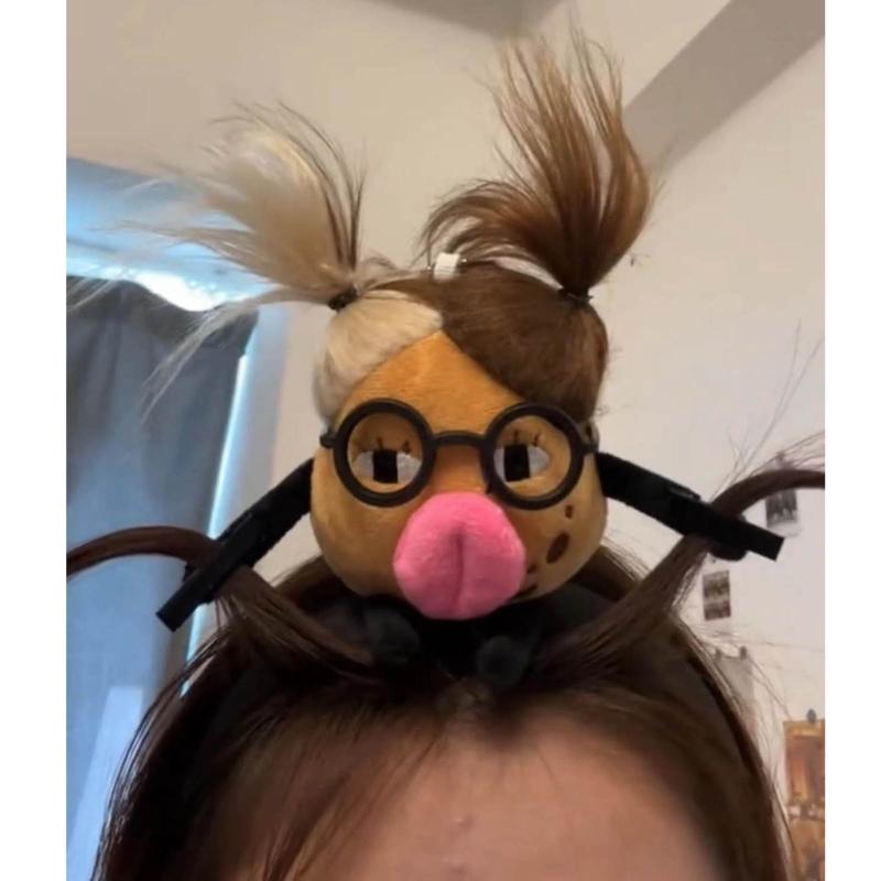 Милая мультяшная кукольная повязка на голову, забавная плетеная кукольная повязка для волос, обруч для волос, заколка для волос, идеально подходит для вечеринки, косплея, головной убор, украшение