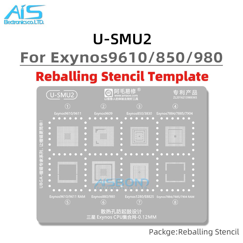 CPU RAM BGA Reballing Stencil Template Station For Samsung Exynos 9610 880 980 850 9611 9609 7884 7885 7904 1280 E8825 3830 XGO