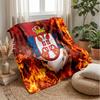 Serbia Printed Flannel Blanket Skin Friendly Warm Decorative Throw for Indoor Couch Bed Daily Use
