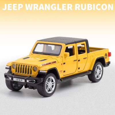 Масштаб 1/32 Jeep Wrangler Gladiator, пикап, модель автомобиля из сплава, металлические внедорожники с коллекцией звука и света, подарочная копия для детей