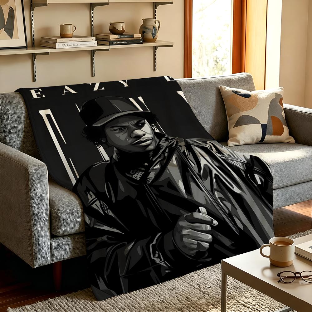 Music E-Eazy-E Throw hot High-Density Short Plush Blanket Soft Skin-Friendly for Sofa Nap Air-Conditioned Room