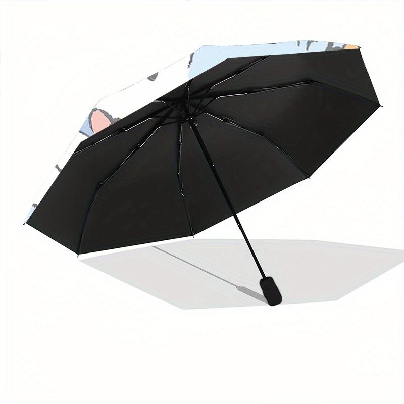 1pc Happy Birthday Pochacco Automatic Folding Umbrella - 3 Folding Design, Vivid Cartoon Pattern, Suitable for Outdoor Activities, A Gift for Fans In
