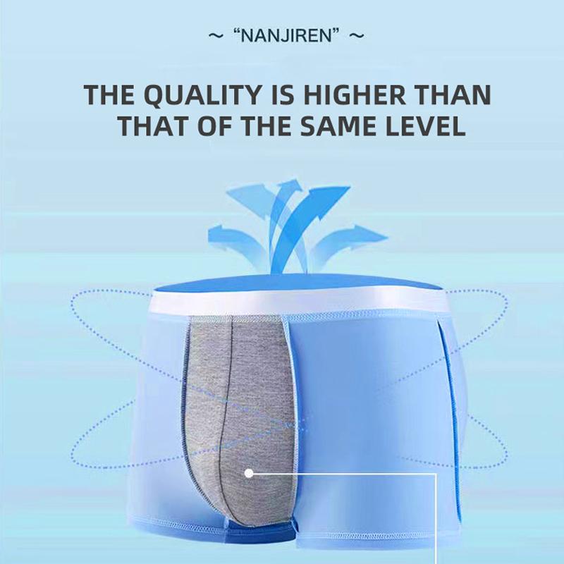 1 комплект, мужские трусы-боксеры, нижнее белье на плоской подошве, шелковые сухие и удобные мужские трусы, дышащие трусы, тонкие сексуальные мужские шорты-боксеры