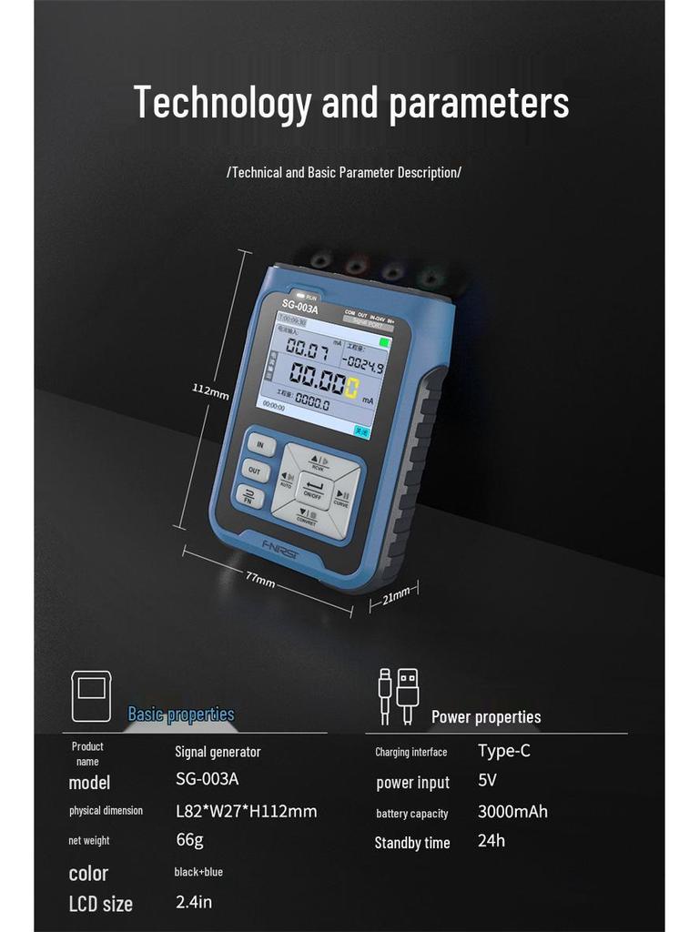 FNIRSI SG-003 PWM Signal Generator & 4-20mA Voltage/Current Calibrator
