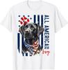 Patriotic USA Flag Black Labrador All American Boy Lab Owner Gift Unisex T-Shirt
