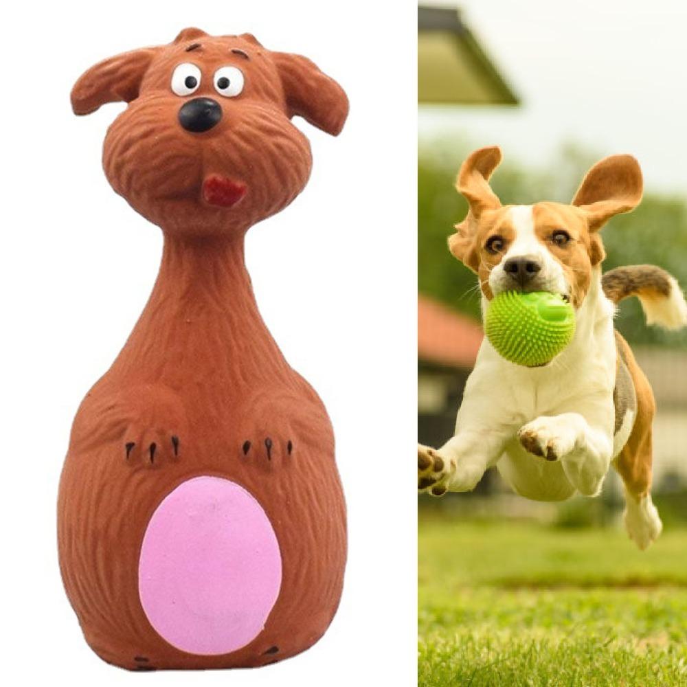 Bite Tough Squeaky Chew Toy Natural Latex Interactive Dog Play Toy  Indoor Entertainment