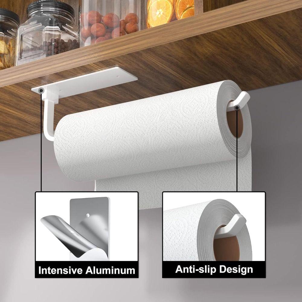 Under Cabinet Kitchen Roll Dispenser Hanging Towel Roll Stand Washroom