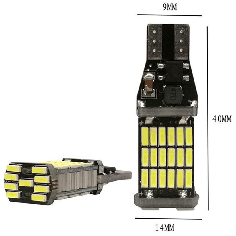 1 шт. T16 T15 45SMD 921 912 W16W Светодиодные лампы Canbus без ошибок Задний ход 1100 люмен 4014 KTY