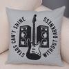 Punk Skull Graphic Cushion Cover Double Sided Living Room Bedroom Decor Pillow Case