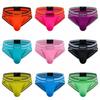 Briefs Fashionable Low Waist Sports Men's Underwear Mesh Material Breathable Clashing Colour Striped Shorts