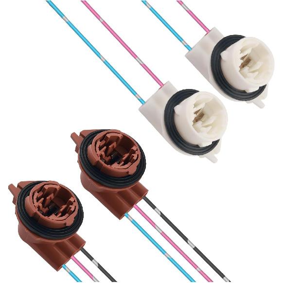 4PCS Car Turn Signal Socket with Pre-wired Harness,Practical Car Tail Light Socket Compatible with GMC Cadillac Chevrolet Cadillac,Professional Cars