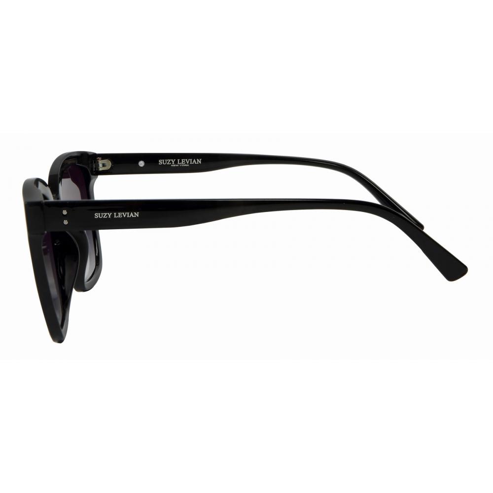 Suzy Levian Women S Black overSize Square lenS Silver Accent SunglaSSeS Black